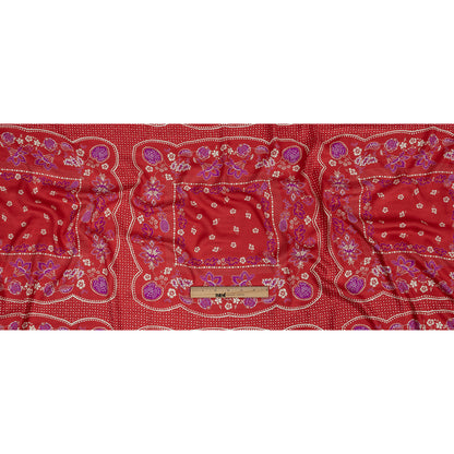 Mood Exclusive Hot Coral Inverted Perceptions Polka Dotted Viscose Jacquard - Full