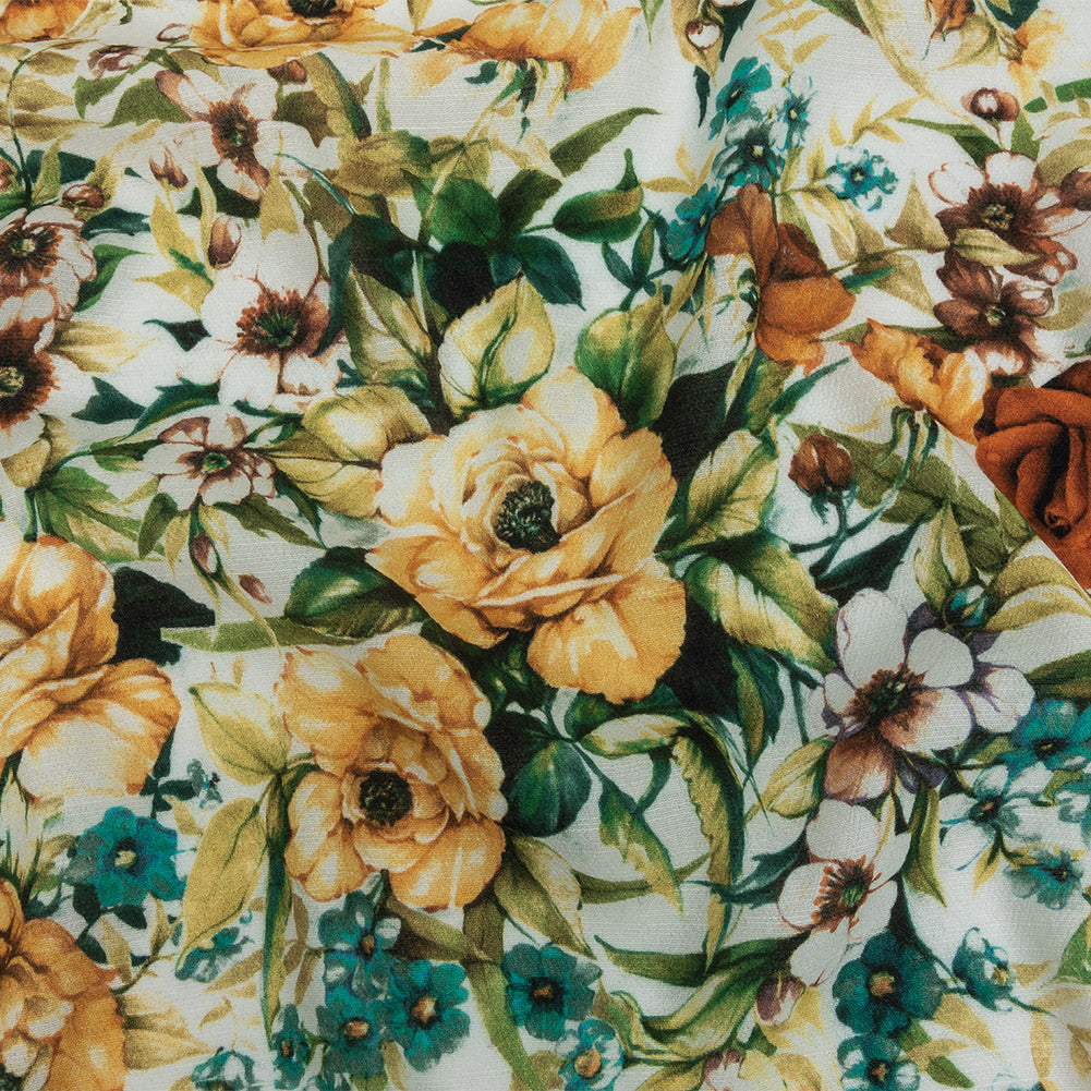 Mood Exclusive Jardin des Fleurs Gauzy Viscose Crepe