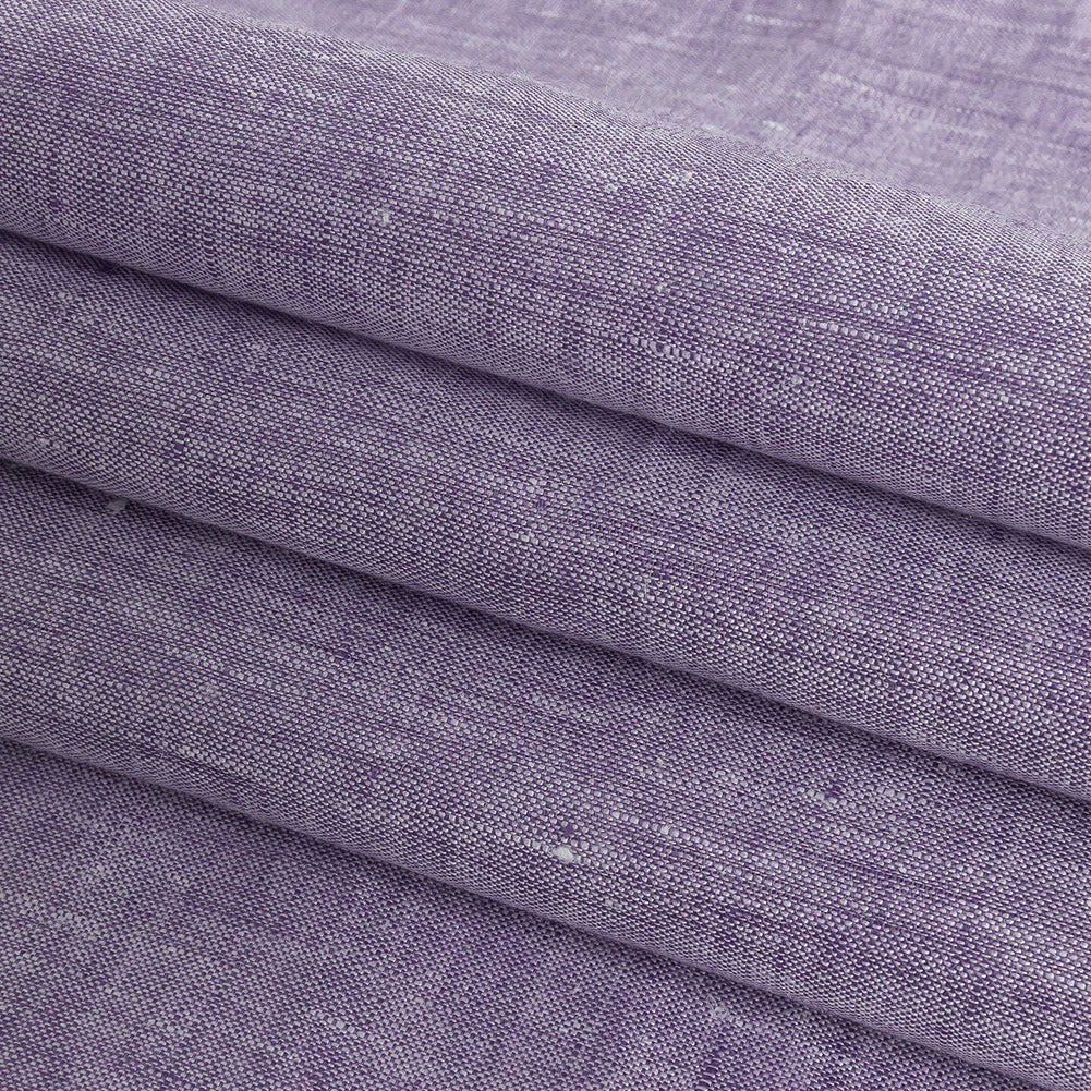 Minerva Heathered Purple Haze Lightweight Linen Chambray - Detail