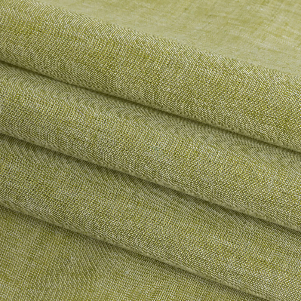 Minerva Heathered Weeping Willow Lightweight Linen Chambray - Detail