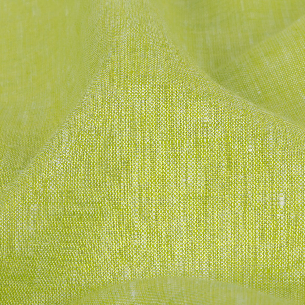 Minerva Heathered Lime Green Lightweight Linen Chambray - Full