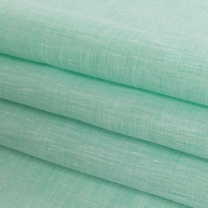Minerva Heathered Mint Lightweight Linen Chambray - Detail