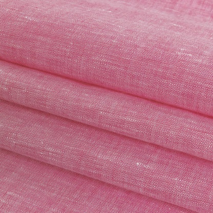Minerva Heathered Begonia Pink Lightweight Linen Chambray - Detail