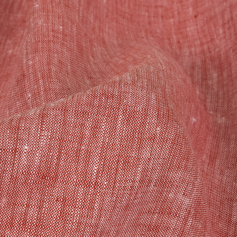 Lightweight Linen Chambray - Heathered Tomato Puree - Minerva Collection Full