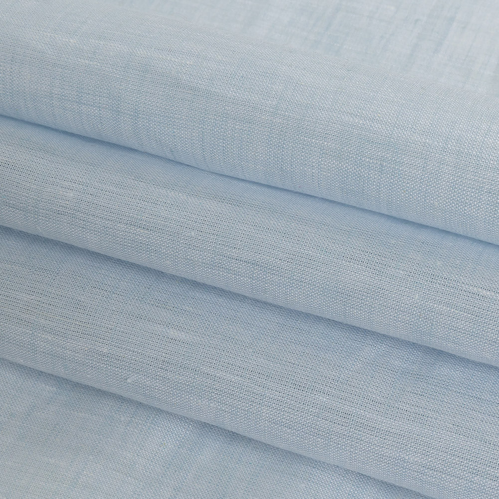 Minerva Heathered Xenon Blue Lightweight Linen Chambray - Detail