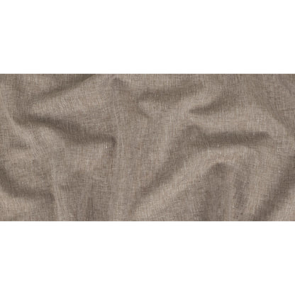 Minerva Heathered Brown Lightweight Linen Chambray - Folded