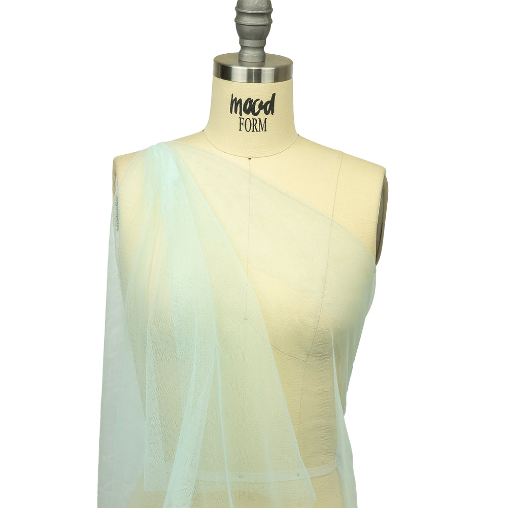 Pale Blue Leonardo Soft Nylon Tulle - Detail