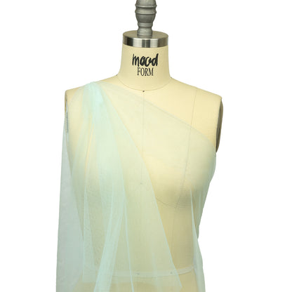 Pale Blue Leonardo Soft Nylon Tulle - Detail