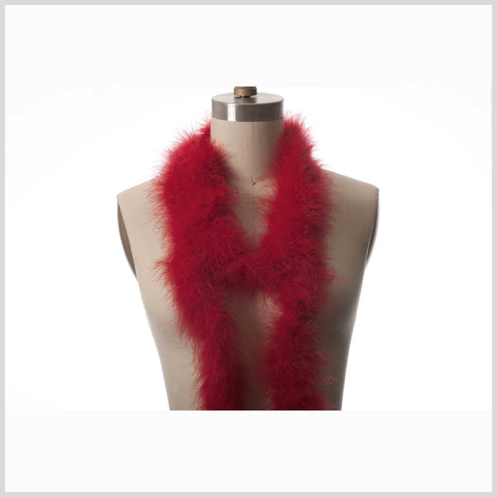 Red Marabou Turkey Feather Boa Full
