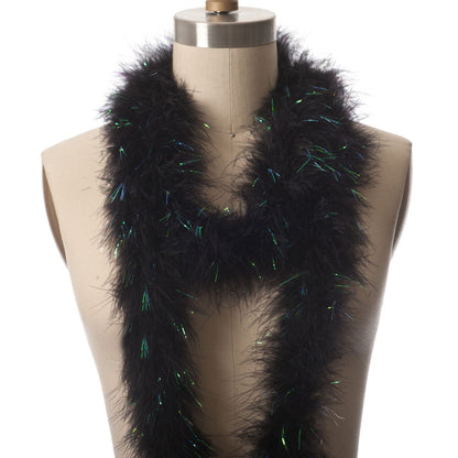 Black Rainbow Marabou Turkey Feather Boa