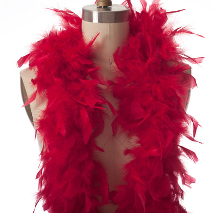 Red Chandelle Turkey Feather Boa