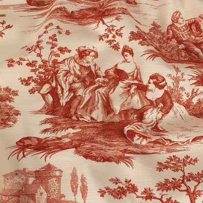 Victoria Amaryllis Toile Printed Cotton Canvas