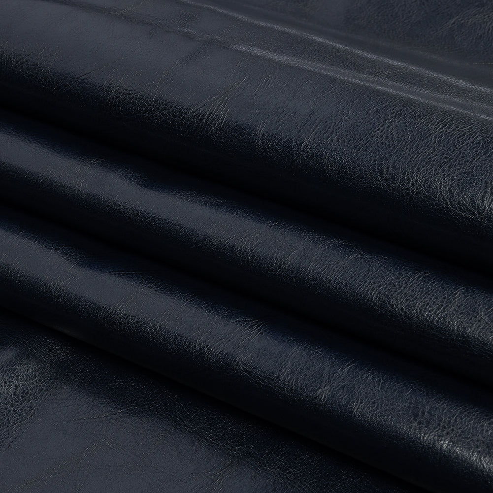 Navy Textured Faux Leather - Folded
