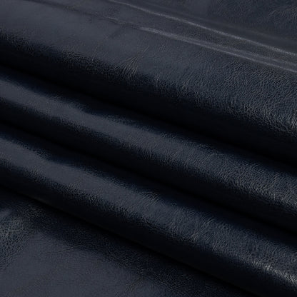 Navy Textured Faux Leather - Folded