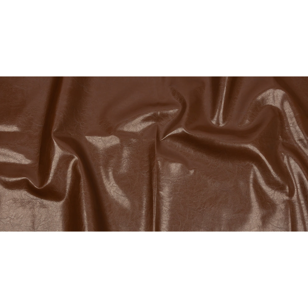 Brown Textured Faux Leather Full