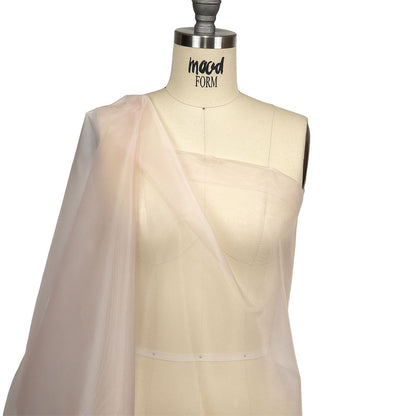Rhiannon Lightest Pink Stiff Polyester Organdy - Detail