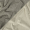 Cotton Fleece Backed Jersey - Heathered Gray and Ivory - Leida Collection 