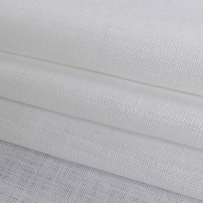 Medium Weight Linen Woven - White - Grasmere Collection Detail
