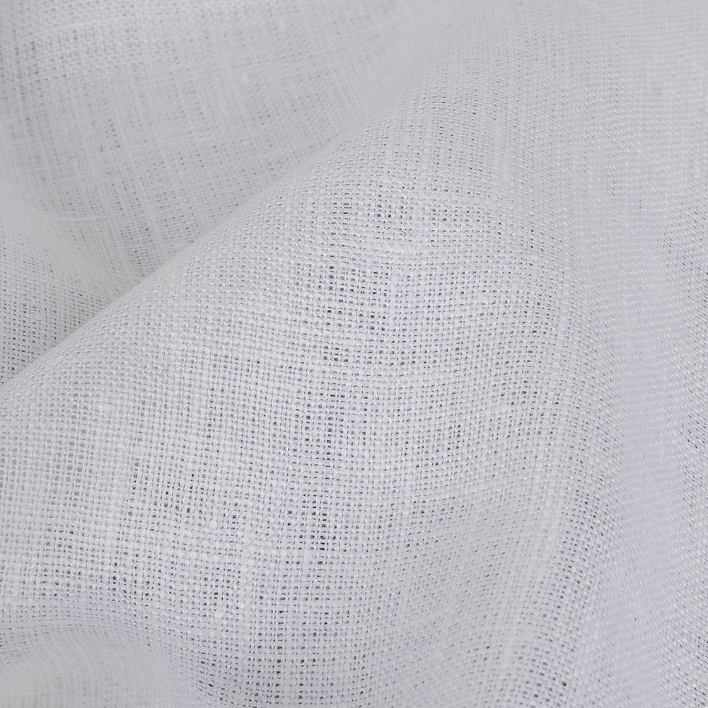 Medium Weight Linen Woven - White - Grasmere Collection Full