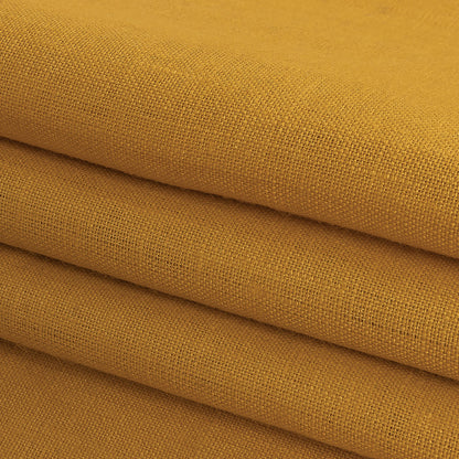 Grasmere Bright Gold Medium Weight Linen Woven - Detail