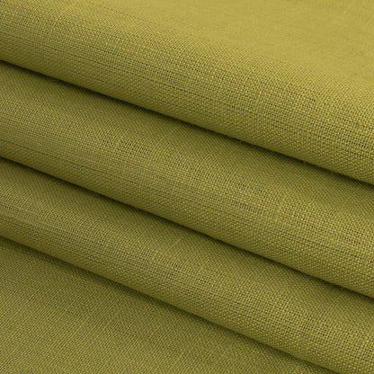 Medium Weight Linen Woven - Lime - Grasmere Collection Detail