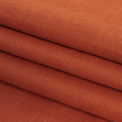 Grasmere Ginger Medium Weight Linen Woven - Detail