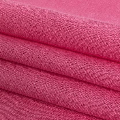 Grasmere Pink Medium Weight Linen Woven - Detail