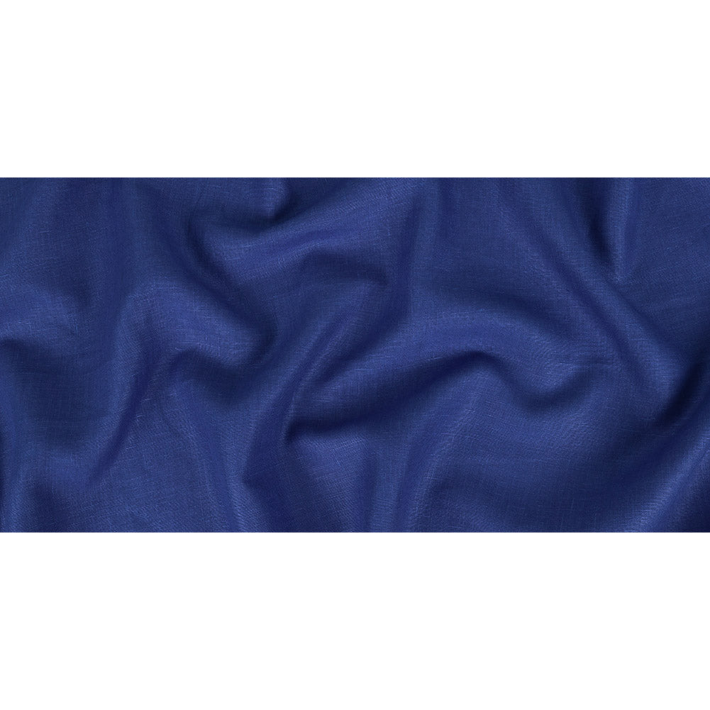 Medium Weight Linen Woven - Deep Ultramarine - Grasmere Collection Folded