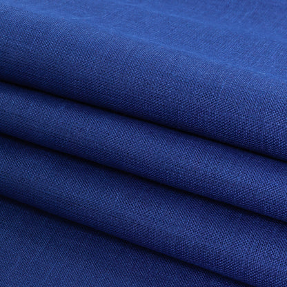 Medium Weight Linen Woven - Deep Ultramarine - Grasmere Collection Detail