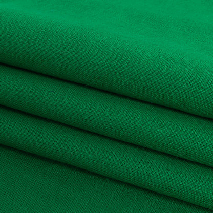 Grasmere Kelly Green Medium Weight Linen Woven - Detail