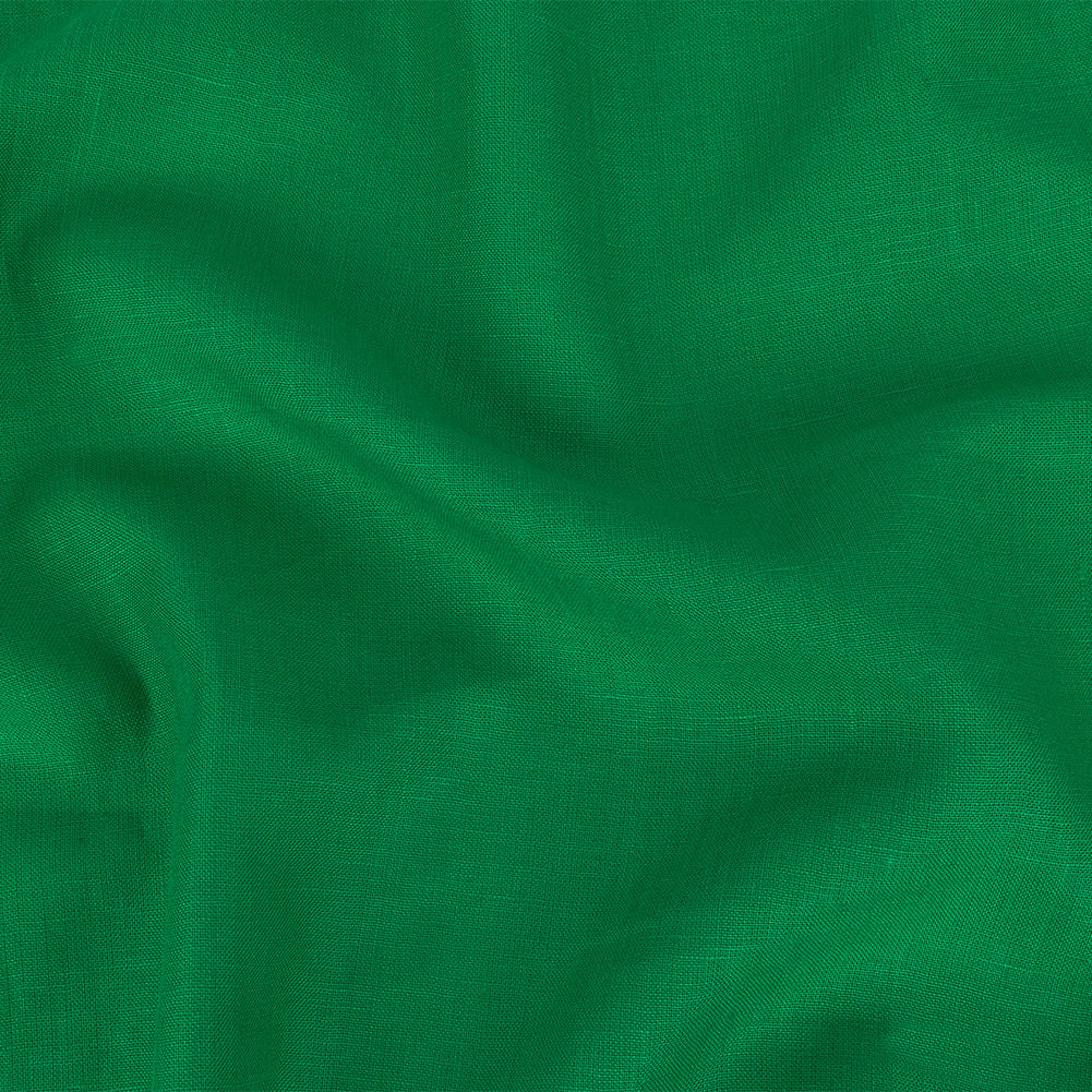 Grasmere Kelly Green Medium Weight Linen Woven