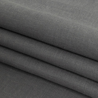 Grasmere Gray Medium Weight Linen Woven - Detail