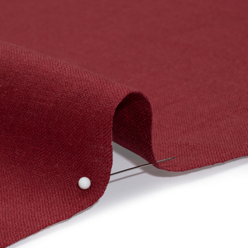 Medium Weight Linen Woven - Wine - Grasmere Collection