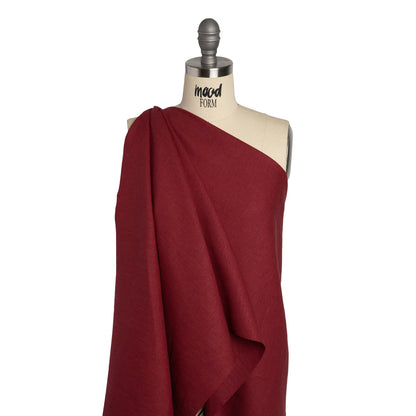 Medium Weight Linen Woven - Wine - Grasmere Collection
