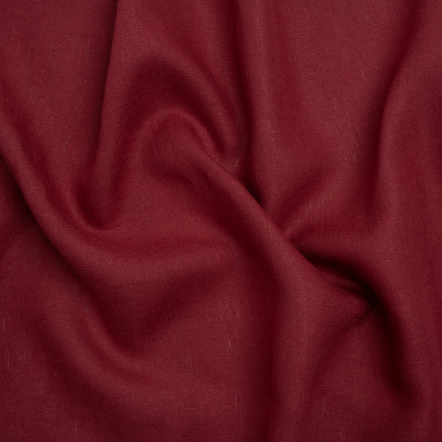 Medium Weight Linen Woven - Wine - Grasmere Collection