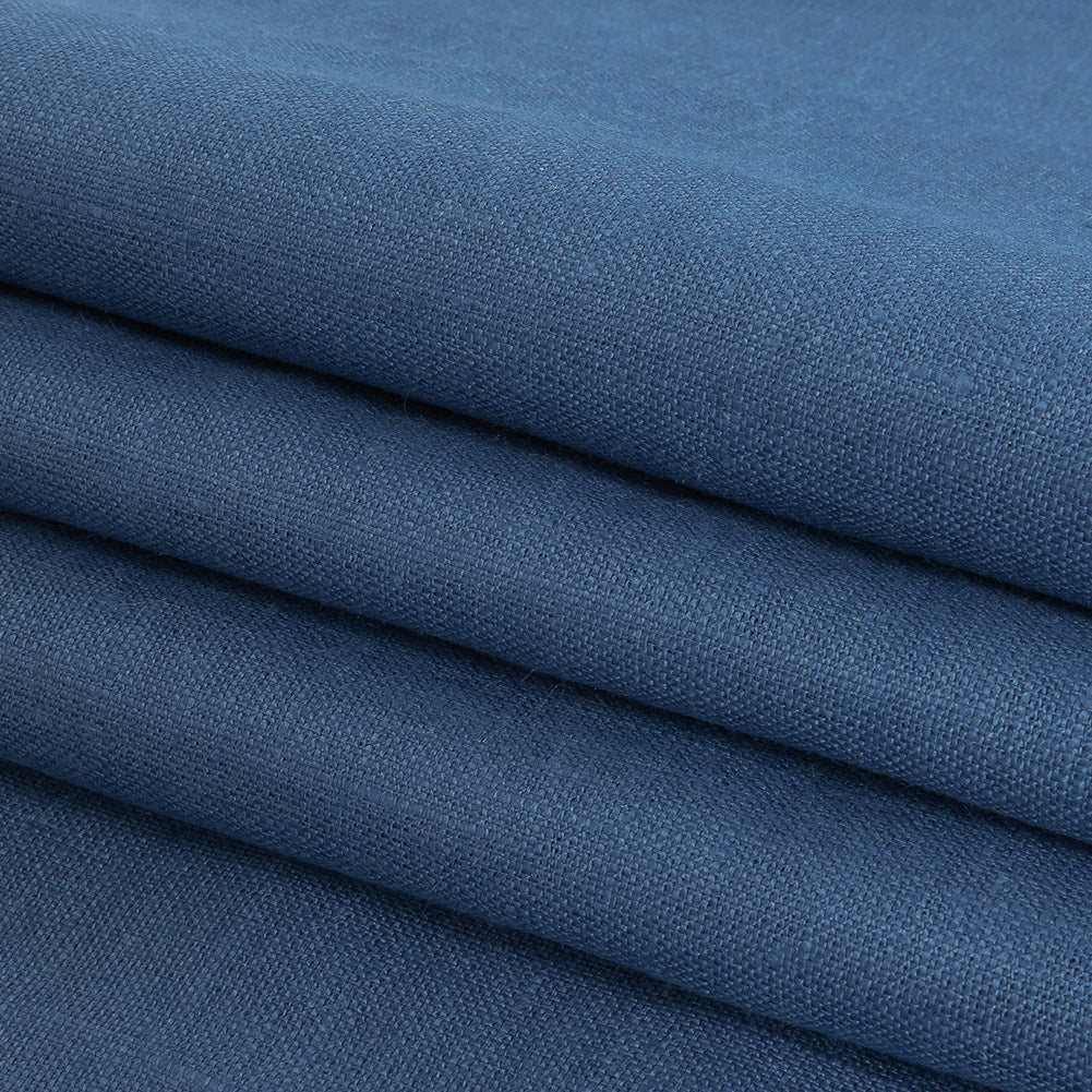 Grasmere Blue Horizon Medium Weight Linen Woven - Detail