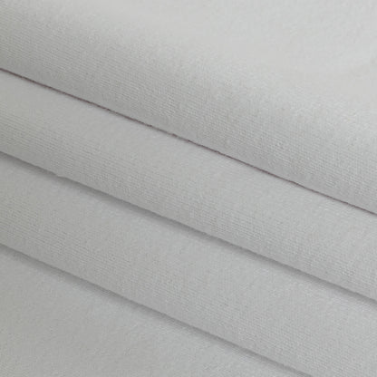 Cotton Tubular 1x1 Rib Knit - White - Delia Collection Folded