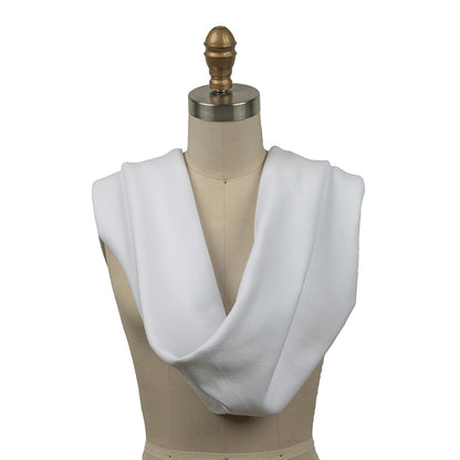 Cotton Tubular 1x1 Rib Knit - White - Delia Collection