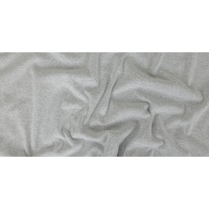 Heathered Pale Gray Tubular Cotton 1x1 Rib Knit - Full