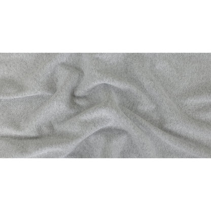 Heathered Pale Gray Tubular Cotton 2x2 Rib Knit - Full