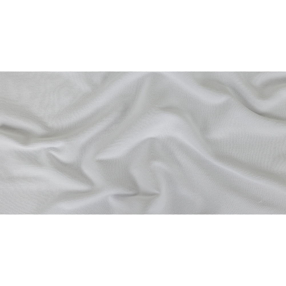 Cotton Tubular 2x2 Rib Knit - White - Adile Collection Full