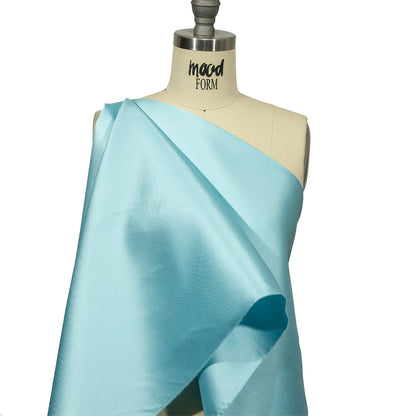 Mora Baby Blue Polyester Twill Mikado - Detail