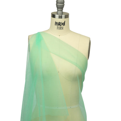 Biscay Green Leonardo Soft Nylon Tulle - Detail