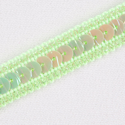 Neon Green Fancy Sequin Trim Detail