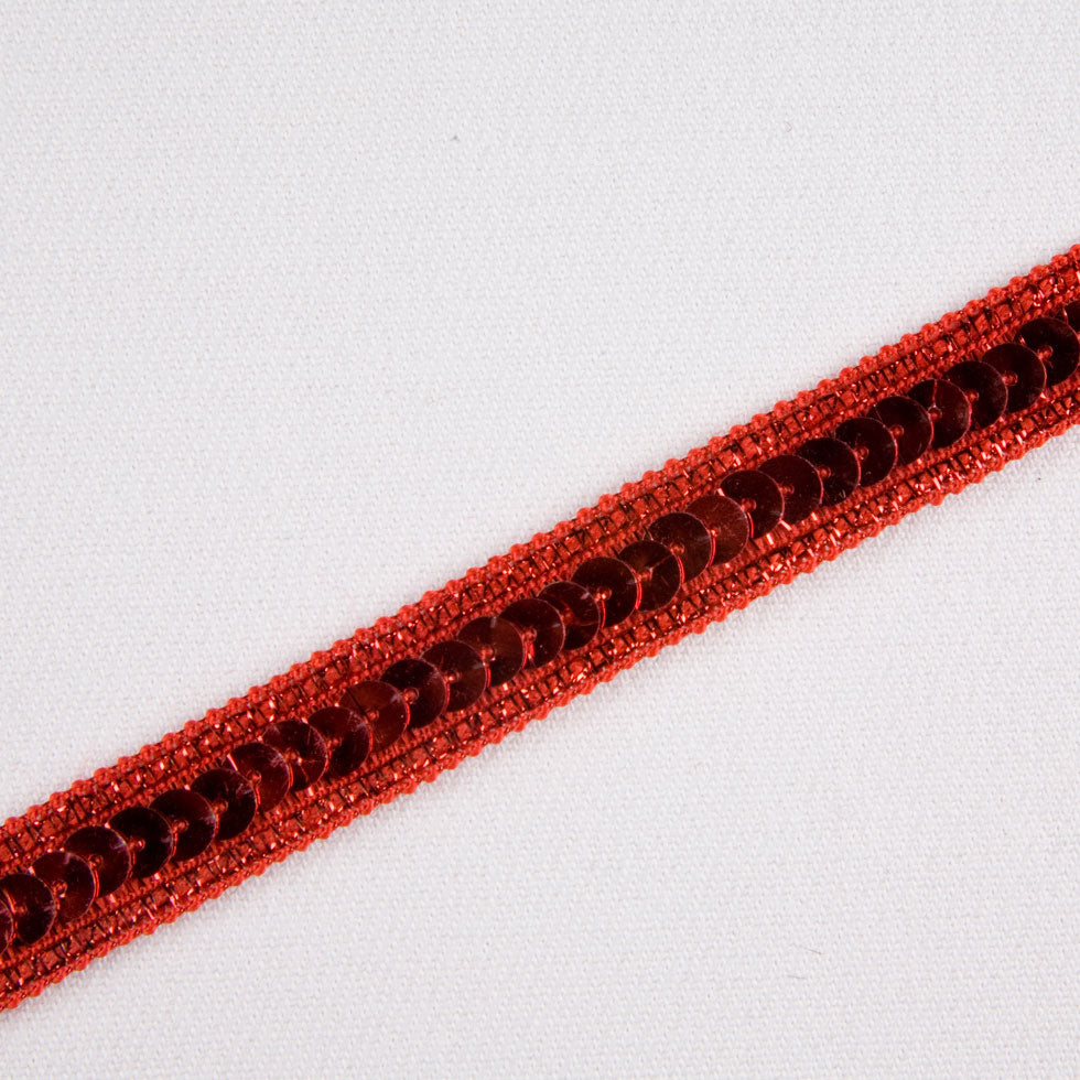 Hologram Red Fancy Sequin Trim