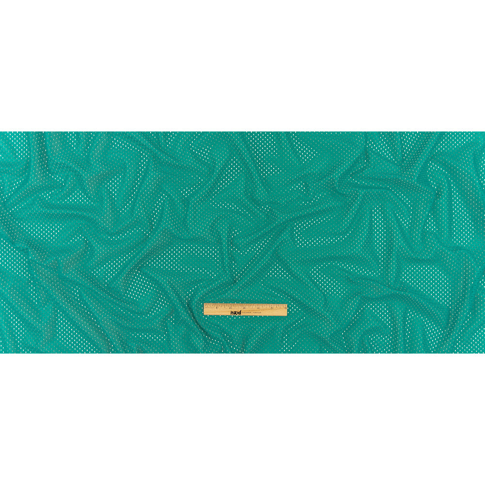 Polyester Athletic Mesh - Teal Blue - Heracles Collection Folded