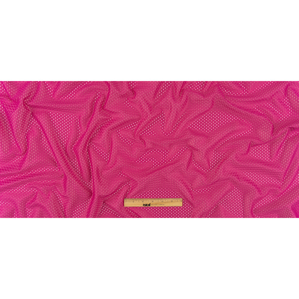 Polyester Athletic Mesh - Fuchsia - Heracles Collection Folded