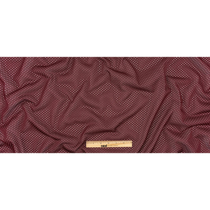 Heracles Cabernet Polyester Athletic Mesh - Folded