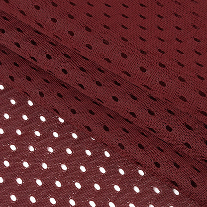 Heracles Cabernet Polyester Athletic Mesh - Detail