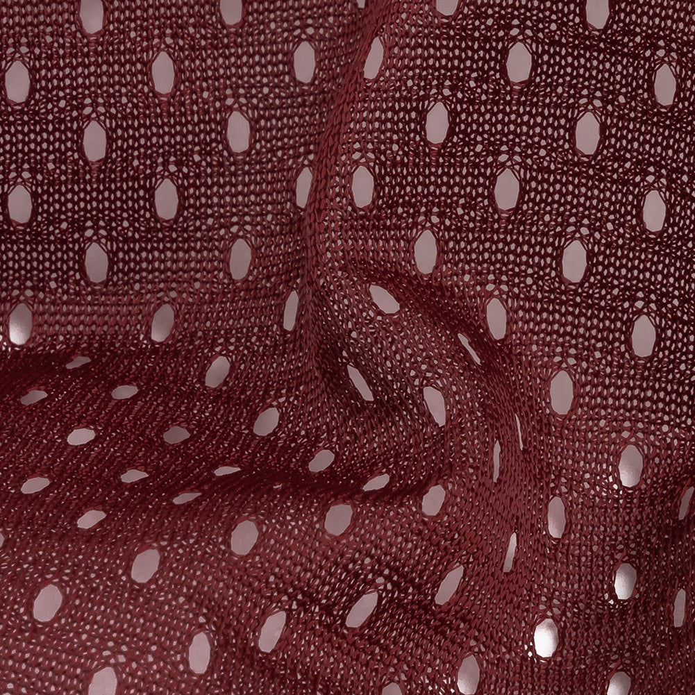 Heracles Cabernet Polyester Athletic Mesh - Full